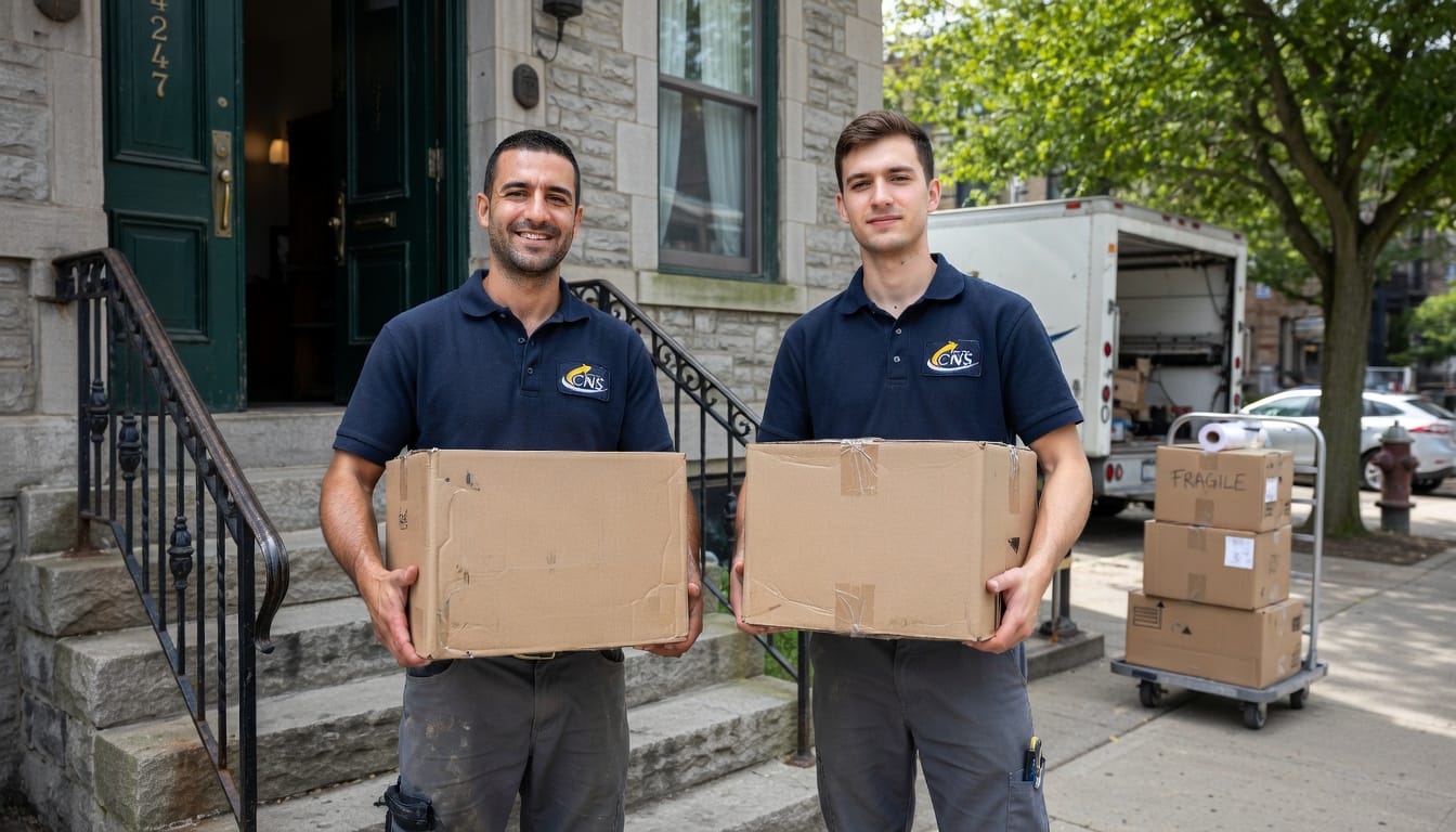 CNS Logistics residential movers carrying furniture