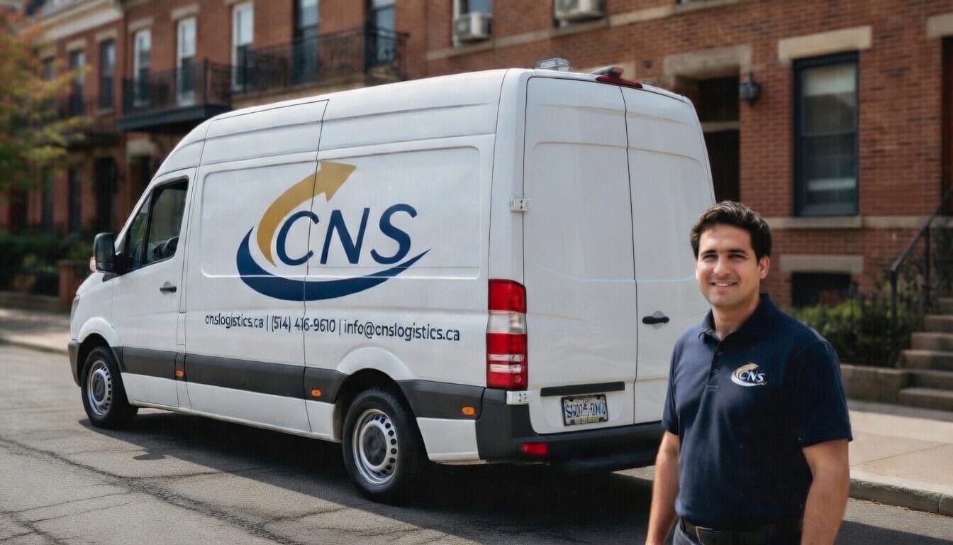 CNS Logistics cargo van with driver — man with a van moving service in Montreal